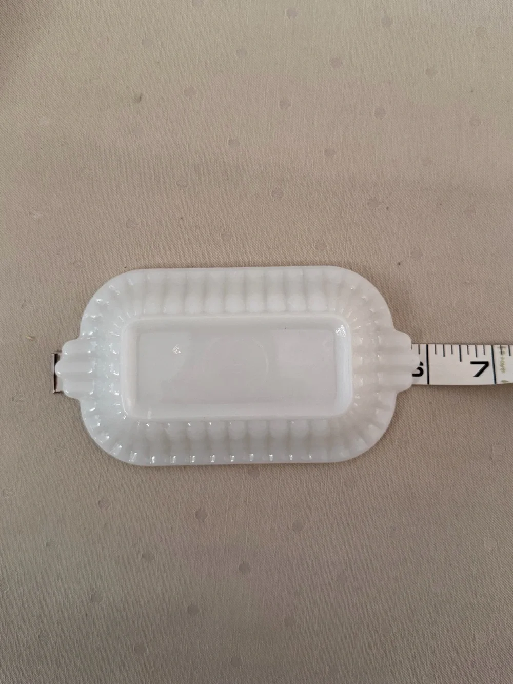 Vintage White Milk Glass Butter Dish | Embossed Cottage Farmhouse Style
